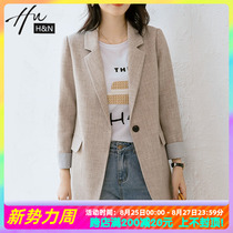 High-end sense of fried street blazer womens spring and autumn new Korean version of the tide British style casual small suit top women