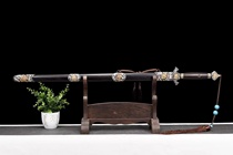 Zhejiang Province Ji Satoshi team hands as new pint Mo Qianshan sword unopened blade of gold silver loaded peony sword custom
