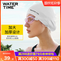 Swimming cap women waterproof non-head silicone women children professional men silicone hair special ear protection swimming cap