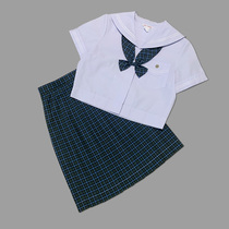 (Spot)#Aquatic green#Plain grid skirt JK uniform skirt 2021 summer original new product