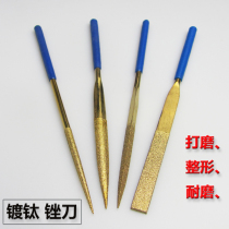 Titanium-plated gold steel stone file