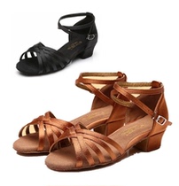 Dance shoes Latin dance women's shoes children girls Latin dance shoes children dance soft shoes practice women's shoes dance