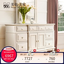 Meike Meijia new Iris Township tour American solid wood dresser Romantic flower language princess makeup table Bedroom makeup table
