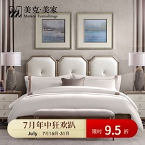 Meike Meijia Romantic Star City American soft bag bed Modern simple 1 8-meter double bed Master bed bedside table
