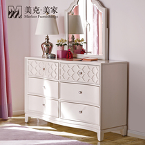Meike Meijia Carloer American Pastoral Dressing Desk Dressing Mirror Combination Modern Simple Princess Bedroom Makeup Table