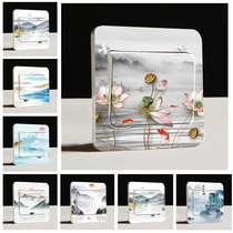 Minimalist Creativity Light Lavish Style Home Switch Panel Shelter Decoration Nordic Waterproof Pvc Material Self-Adhesive Painting