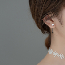 Love Loach s925 silver Korean version Short Temperament Ladies Monodrilled Light Pearl Earline Female Brief Summer Thread Earrings