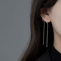 Love Loach s925 silver-day department lukewarm wind minimalist C-shaped box chain ear line female temperament small frescoed ear chain earthy