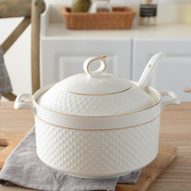 Kitchen supplies ceramic large household pig oil tank seasoning tank box seasoning tank salt tank chili oil tank hot temperature resistant