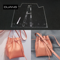 Bucket bag ladies shoulder shoulder bag acrylic design template diy handmade leather leather bag layout drawing