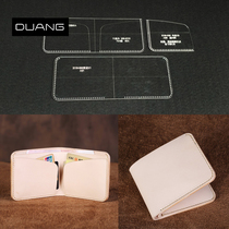 Short wallet Money clip paper-like paper Artisanal Leather type drawing Acrylic Laser Cut out of the lattice formwork