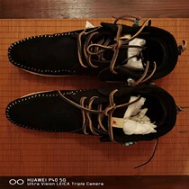 visvim FBT day tie autumn winter retro wind trend mens genuine leather string bead flow sumpits line headlayer leather shoes