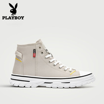 Floral Playboy Canvas Shoes 2021 Fall New Trend Casual Shoes Submale Youth Han Edition Men High Help Board Shoes