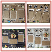 Kindergarten ring creation material theme Wall Forest Department creative environment layout contact column convention idyllic style linen cloth