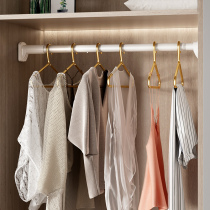 Punch-free telescopic clothes rod Roman curtain rod balcony hanger toilet shower curtain shrink pole