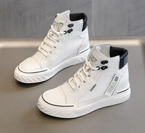  Hong Kong high-top white shoes womens 2021 summer new Korean version of wild womens shoes fashion personality canvas casual board shoes
