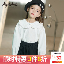 Love Fabe 2022 Spring Dress New Girl Shirt CUHK Children Long Sleeve Dolls Collar Pure Cotton Blouse Foreign Air Trendy
