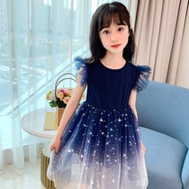 Girl Spring Summer New 2022 Foreign Air Dress Girl Spring Clothing Princess Dresses Princess Dresses Dress Fluffy Children Dress Dresses