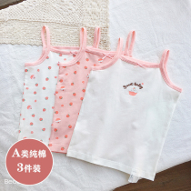 Childrens clothing Girls camisole wear childrens cotton small vest Female baby cotton base shirt Little girl underwear