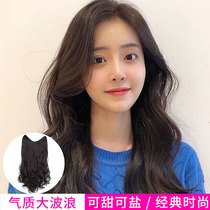 Simulated hair wig female big curly hair V-shaped unscented hair piece one-piece wig big wave long curly hair