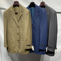 Export original single plus size casual solid color wool retro oversize suit