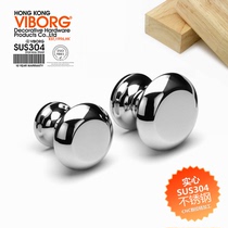 Hong Kong Yubao Solid 304 Stainless Steel Cabinet Small Handle Furniture Drawer Handle Round Cabinet Door High End Handle