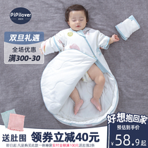 Newborn baby integrated thermostatic sleeping bag infant autumn and winter thickened baby spring and autumn children anti-kicking