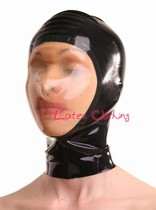 New cosplay ultra-thin transparent all-bag latex coat glossy stretch skin asphyxiated sexy mask