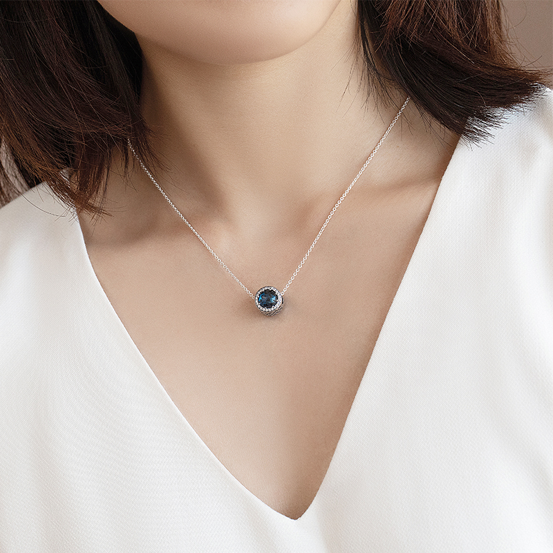 Pandora PANDORA official website 925 collarbone chain Pandora Ocean Heart Necklace Womens Kit ZT0139