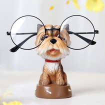 Creative cute puppy glasses shelf glasses shop decoration display shelf home desk ornaments glasses stand