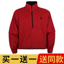 Spring and autumn long sleeve jacket pullover golf sportswear windbreaker mens red orange sapphire blue casual breathable jacket