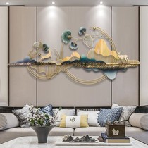 Light luxury new Chinese creative iron wall pendant living room TV bedroom bedside sofa background wall decoration