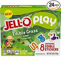 JELL-O Play Edible Lime Grass Gelatin Dessert Kit