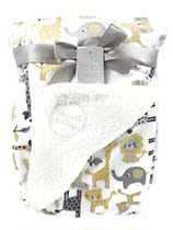 Large Pastel Silk Screen Sculls Baby Blanket Unisex