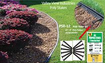 Valley View PS-R12 Poly Stakes 9 inch Black Tile