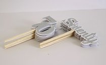 All About Details Silver Seventy Cupcake Toppers S