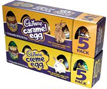 Cadbury Easter Creme Eggs Caramel Eggs 5-Count Box