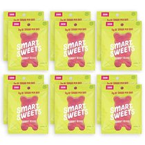 SmartSweets Gummy Bears Sour 1 8 oz bags (box of