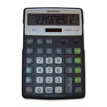 Sharp Calculators EL-R297BBK 12-Digit Recycled Plast