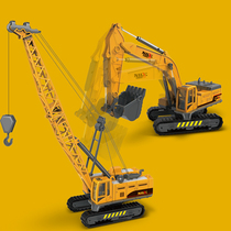 Simulation childrens engineering car toy excavator big crane crane model boy car model birthday gift