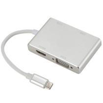 type CTO HDMI VGA DVI Converter TYPEC to HDMI VGA DVI 4-in-one Converter 4K