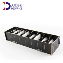 30 Creative desktop wooden business office room card business card holder storage debris finishing box classification clip large capacity