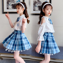 jk skirt suit spring girl 2022 new spring autumn childrens genuine uniform long sleeve college wind shirt three sets