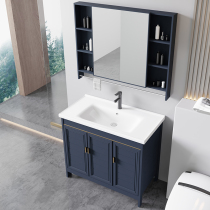  Floor-to-ceiling washbasin combination cabinet Balcony bathroom cabinet One-piece bathroom wash countertop basin pool bathroom washbasin