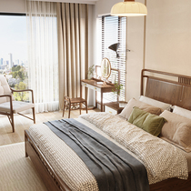 Münithdam Write a wood series modern minimalist New Chinese no main lamp designer style bedroom package combination