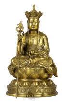   Solemn buddha statue Taiwan boutique statue pure copper Buddha statue King Jizo Bodhisattva 10 inches