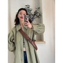 Windcoat Jacket Woman 2022 Spring Autumn Season New big coat of small chic chic Korean wind design high level