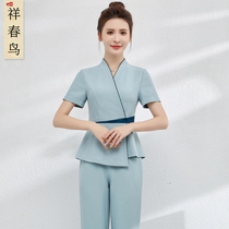 High-end Beauty Salon Workwear Women Spring New Uniform Wellness Wellness Pool Foot Bath Pedicure Dresser Technician Suit Suit