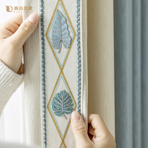 2021 new living room bedroom curtain modern simple light luxury Nordic shade Blue finished childrens room bay window qy