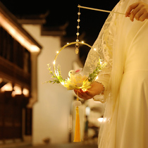 2021 Mid-Autumn Festival childrens lantern handmade diy material bag Jade Rabbit Lantern portable glowing Hanfu ancient style